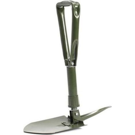Pelle pliante multifonction - Acier inoxydable durable Lames dentelées et pliable - Camping et jardinage - Vert (1/5)