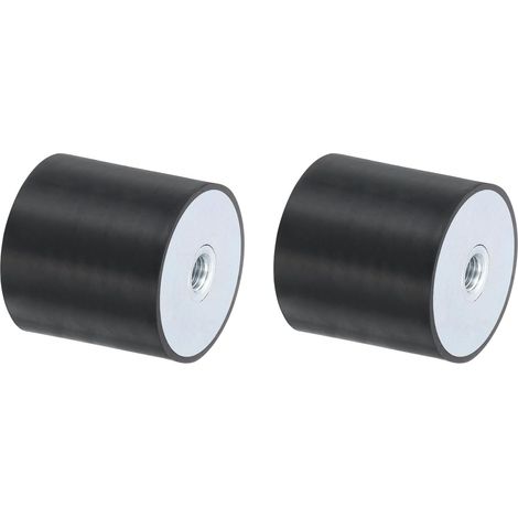 2Pcs 50 x 50mm M10 Supports en Caoutchouc à Filetage Femelle, Isolateur de Vibrations, Remplace les Coussins Anti-Vibrations, Bloc de Base Plat (1/5)