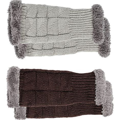 Mitaines d'hiver chaudes sans doigts crochetées à la main (1/5)