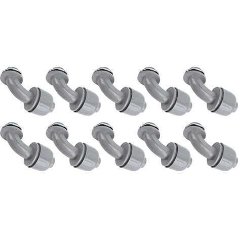 Lot de 10 connecteurs étanches aux liquides NPT 1 pouce en nylon flexible à 90 degrés, non métalliques, pour conduits électriques, pour la maison, la cuisine et la salle de bain. (1/5)