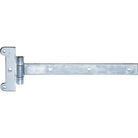 Penture festonnée avec goupille rivetée zinguée bande 291 x 30 mm charnière 115 x 45 mm