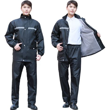 Combinaison de pluie pour vélo électrique et moto avec réflecteurs, équipement cycliste imperméable à protection complète pour voyager XL