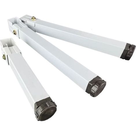 Lot de 4 pieds réglables blancs 3032MM universels support stable pour lit canapé armoire résistant à l'humidité antidérapant (1/4)