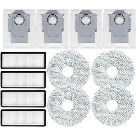 Filtre HEPA - Tampon De Vadrouille - Sac À Poussière - Pour Robot Balayeur Qrevo Curv - Lot De 4 Pièces (1/5)