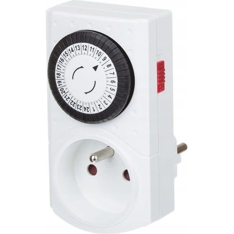 Timer meccanico, bianco, 24 ore, 48 programmi (1/3)