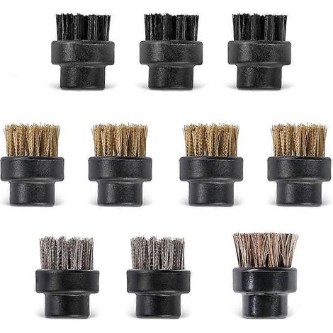 10-teiliges Bürsten-Set für Dupray Dampfreiniger, Bürstenköpfe zur Reinigung von Fugen, Fliesen, Backofen, Auto und Grill (1/5)