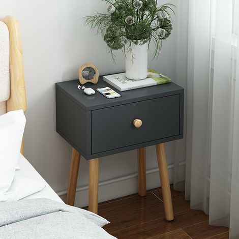 Table de chevet minimaliste moderne minimaliste petite armoire de rangement maison chevet petite taille casier chambre armoire simple pompe fer gris 3040cm (1/3)