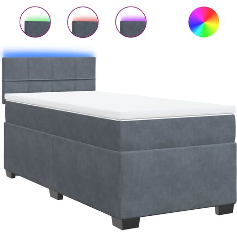 Maison Exclusive - Boxspringbett mit Matratze Dunkelgrau Samt