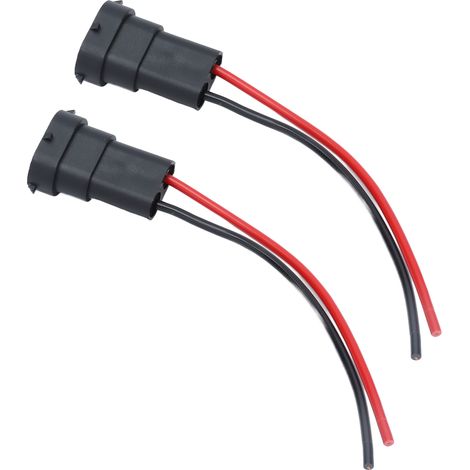 2 connecteurs mâles pour faisceau de câblage en cuivre de phare, 12V, adaptés aux ampoules H11, H8, 880 et 890. (1/5)