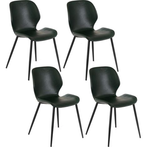 Set 4 Sedie 55x45xH83 cm in Soft-Touch Diana Verde Scuro (1/5)
