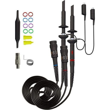 Sonda universale per oscilloscopio con kit di accessori, sonde a pinza per oscilloscopio da 200 MHz con kit di cavi di prova da BNC a mini-pinza (1/4)
