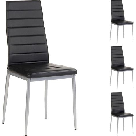 Chaises NATHALIE Noir (Lot de 4) (1/2)