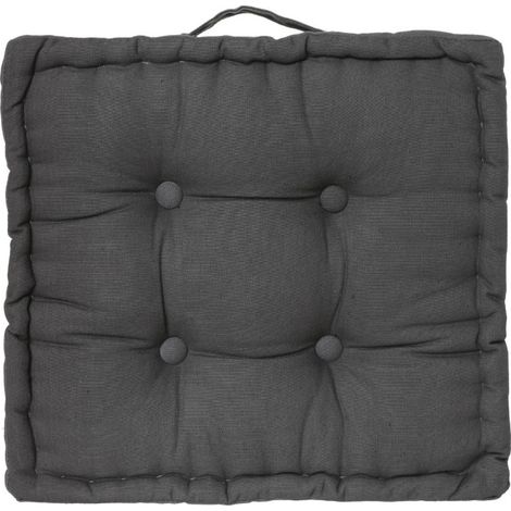 Coussin de Sol "Dorian" 40x40cm Gris Foncé (1/3)