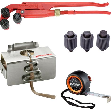 ROTHENBERGER  Dispositivo  des bastado 3/8-2"  +  Carrete  de cáñamo  calidad  peinada  +  3x  Rodillos  de desbastado  de repuesto  +  Cinta  métrica  -  56500-65081-56501-Set (1/5)