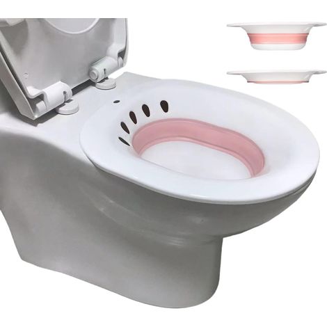 Baignoire de siège pour toilette, Bassin de bain Sitz pliable,bidet portable, convient aux toilettes universelles (1/5)