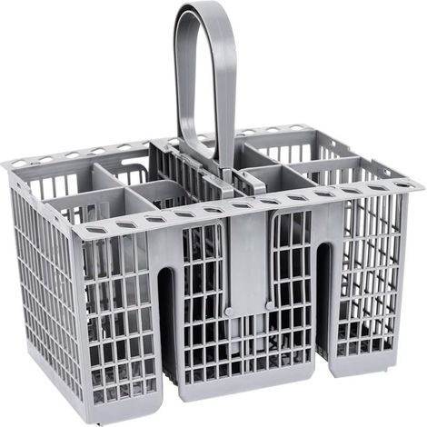 1 panier à couverts, ABS résistant, 8 compartiments, poignée amovible, compatible avec modèles Hotpoint BF41/BF50/BLT64A/FDF780 (1/4)