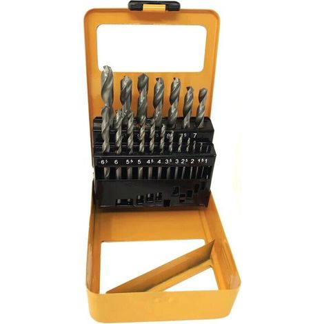 19 Punte Trapano Fresa In Lega Di Titanio Hss Kit Frese 19pz Da 1 A 10 Mm (1/2)