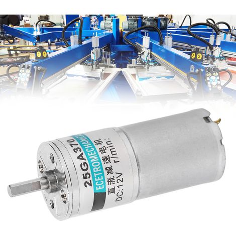 Moteur miniature à engrenages CC 12 V avec support XD-25GA370+, moteur à engrenages à vitesse lente (marche avant et arrière), 10 tr/min (1/5)