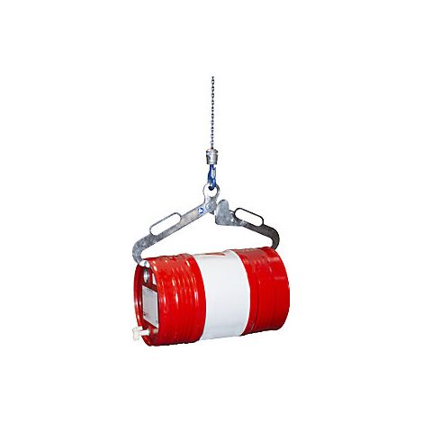 Pinza de pantógrafo  para bidones de acero de 60 l con tapón