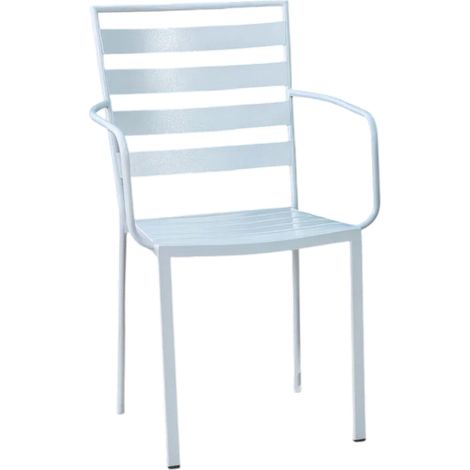 SEDIA MOD. SANTORINI EVO IN ACCIAIO BIANCO (1/4)