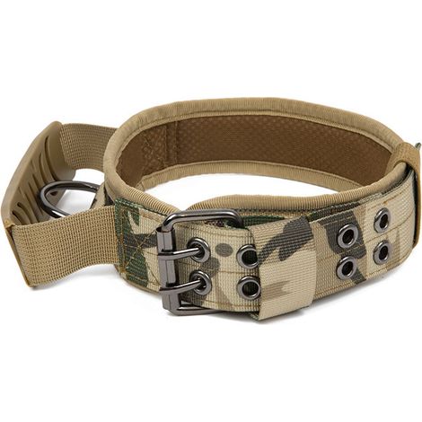 Collier tactique réglable pour chien – Nylon 1000D durable – Rembourré pour confort – 5 points de réglage – Taille XL pour chiens moyens à grands(Couleur camouflage) (1/5)