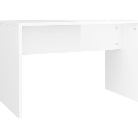 Tabouret de toilette Blanc brillant70x35x45cm Bois d'ingénierie (1/5)