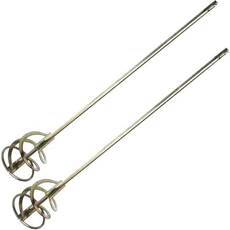 Mélangeur à palettes avec perceuse pour mélanger motar, plâtre, fouet de peinture, ciment, béton, pâte de jointure. Longueur 50 cm(colored zinc) (1/5)
