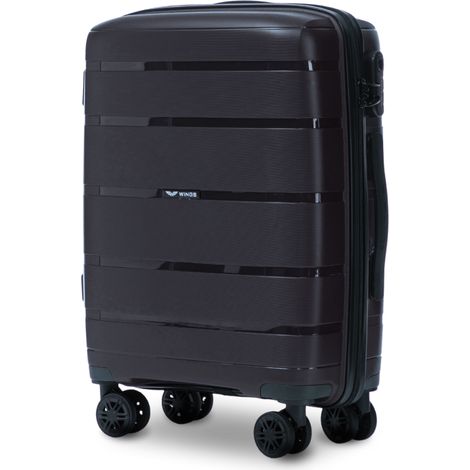 Maleta de cabina Wings HAWFINCH 3.0 de polipropileno de 20" NEGRA
