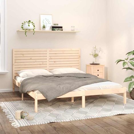 Cadre de lit sans matelas 180x200 cm bois massif (1/5)