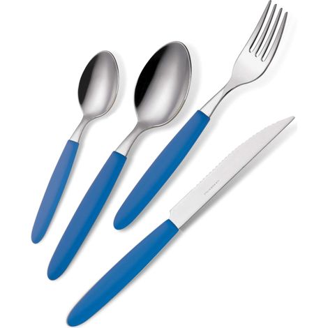 POSATE LIGHT BARATTOLO PZ.24 BLU 285 18/0