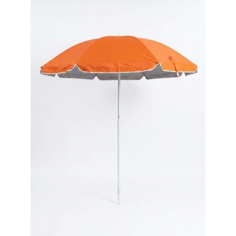Ombrellone nylon anti UV Ø160 cm con sacca arancione leggero (1/2)