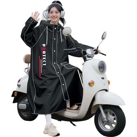 Imperméable épais pour moto en PVC EVA avec bandes réfléchissantes pour la conduite de nuit et une couverture étendue (1/5)
