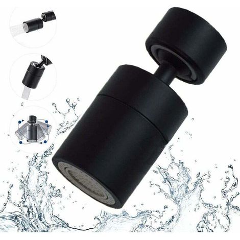 Aireador de grifo Aireador de grifo Giratorio de 360 grados Adaptador de 2 modos Rosca interna 22 mm Guazhuni (Negro) (1/5)