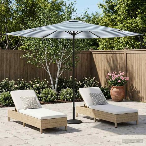 Paraguas de Jardín con Base 300 x 300 cm Poliéster Rectangular