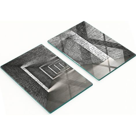 Set Küchenarbeitsplatten aus gehärtetem Glas mit Backsteinmuster, 2 x 40 x 52 cm (1/5)