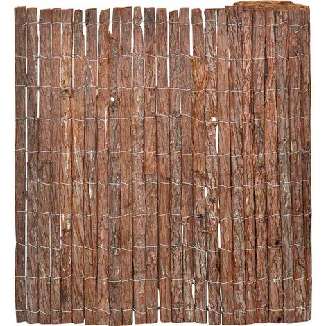 Clôture en écorce Marron 100 x 600 cm Écorce