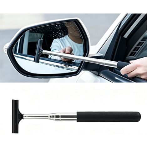 Raclette de pare-brise de voiture, noire, pour vitres, outil de nettoyage de vitres télescopique extensible (1/5)