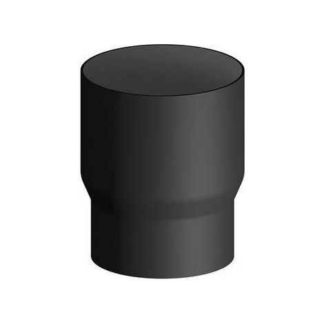Canale da fumo rigido monoparete in acciaio al carbonio smaltato nero. Canale da fumo per apparecchi a legna con temperatura dei fumi