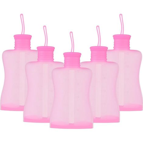 Silikon-Muttermilchbeutel, wiederverwendbar, 250 ml/8,5 oz, 5er-Pack, Rosa