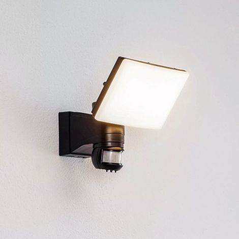 [GEBRAUCHT] B-Ware PRIOS Außenwandstrahler Wandlampe LED Bewegungsmelder IP44 schwarz weiß (1/2)