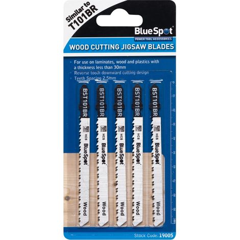 BlueSpot 5 PCE HCS Reverse Pitch Blades For Wood (10 TPI)