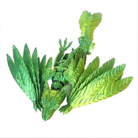 Dragon de cristal dynamique imprimé en 3D, articulé, jaune laser (1/5)