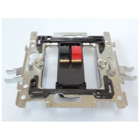 Prise haut-parleur simple encastrée fixation griffes avec support sans enjoliveur ni plaque NIKO 170-09800