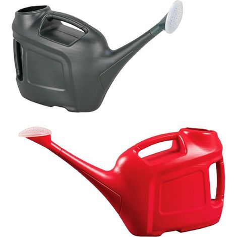1 x 6 Litre Red Slim Lightweight Watering Cans With Sprinkler Heads & Handles