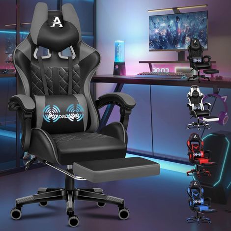 ALFORDSON Gaming-Stuhl mit Fußstütze und Lordosenstütze, ergonomisches (1/5)