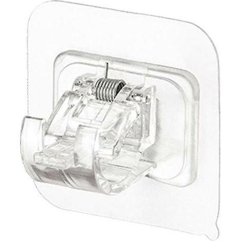 Support de tringle à rideau, crochet de tringle à rideau auto-adhésif, support de tringle à rideau transparent 4 pièces