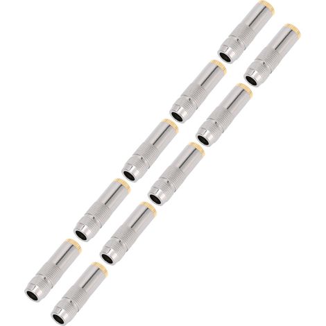 Lot de 10 adaptateurs audio femelles symétriques 3,5 mm à 5 niveaux pour connecteurs audio (1/5)