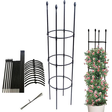 Tuteur pour végétaux en acier résistant – Support pour plantes grimpantes – Cage à tomates durable – Treillis vertical pour jardin et balcon (1/5)