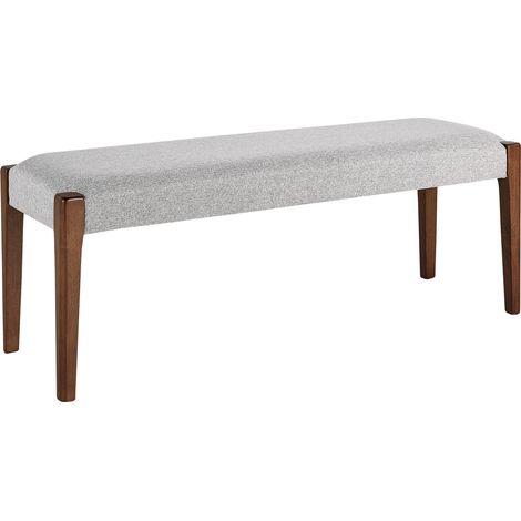 Banco de poliéster gris madera oscura 122 cm cojín poliéster recibidor Elyria
