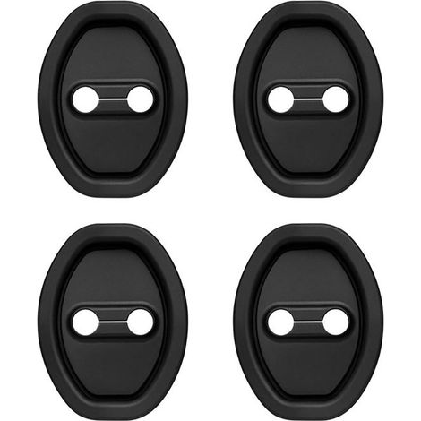 Protectores de cerradura de puerta - Protectores para coche - Conducción más silenciosa - Triple amortiguación - Juego de 4 - Negro